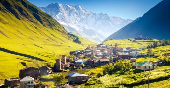 Górska przełęcz w Gruzji